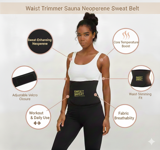 Waist Trimmer Sauna Neoprene Sweat Belt - Pink - Unisex S